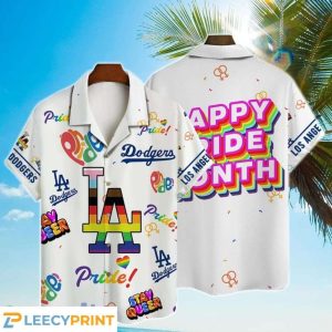 Los Angeles Dodgers MLB Happy Pride Month Hawaiian LA - Adult & Kids T-Shirts, Sweatshirts & Hoodies apparel design preview 1