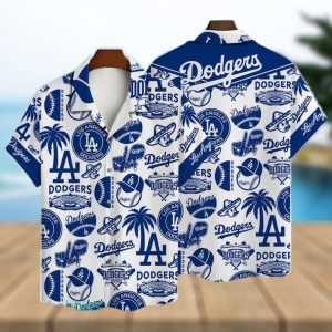 Los Angeles Dodgers MLB Logo Pattern Summer 3D - Adult & Kids T-Shirts, Sweatshirts & Hoodies apparel design preview 1
