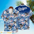 Los Angeles Dodgers MLB Mascot And Hibiscus Pattern - Adult & Kids T-Shirts, Sweatshirts & Hoodies apparel design preview 1