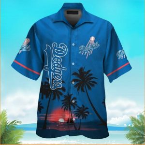 Los Angeles Dodgers Sunset Vintage Hawaiian MLB, LA - Adult & Kids T-Shirts, Sweatshirts & Hoodies apparel design preview 1