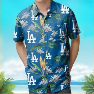 Los Angeles Dodgers Victory Vacay Button Up Hawaiian - Adult & Kids T-Shirts, Sweatshirts & Hoodies apparel design preview 1