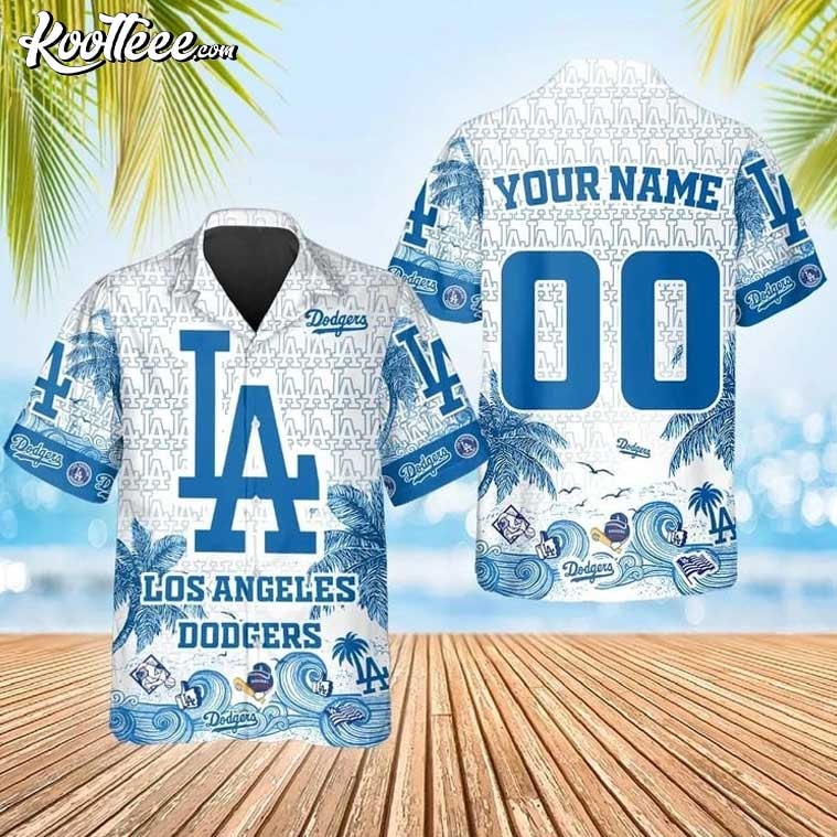 Los Angeles Dodgers Wave Palms Summer Hawaiian - Adult & Kids T-Shirts, Sweatshirts & Hoodies apparel design preview 1