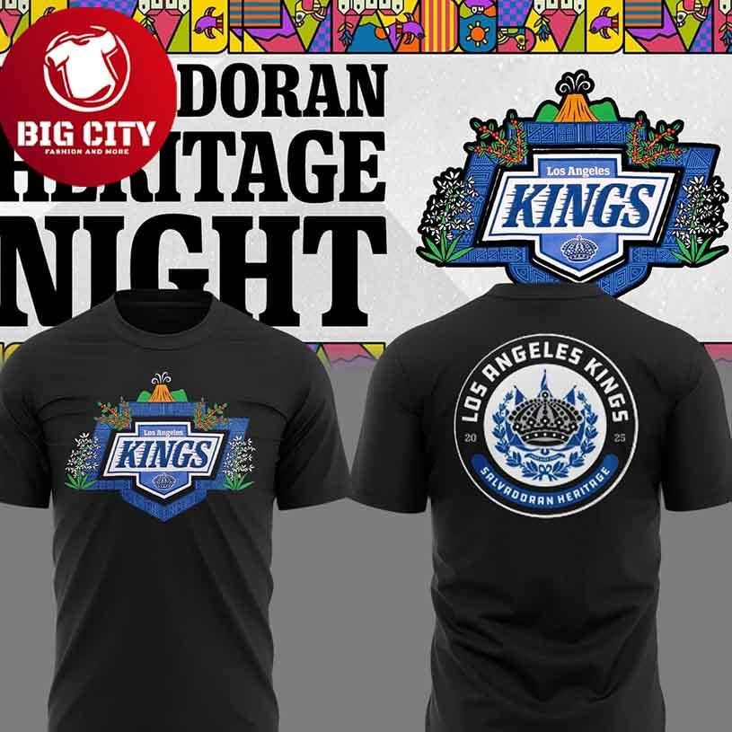 Los Angeles Kings Salvadoran Heritage Night 2026 Two - Adult & Kids T-Shirts, Sweatshirts & Hoodies apparel design preview 1