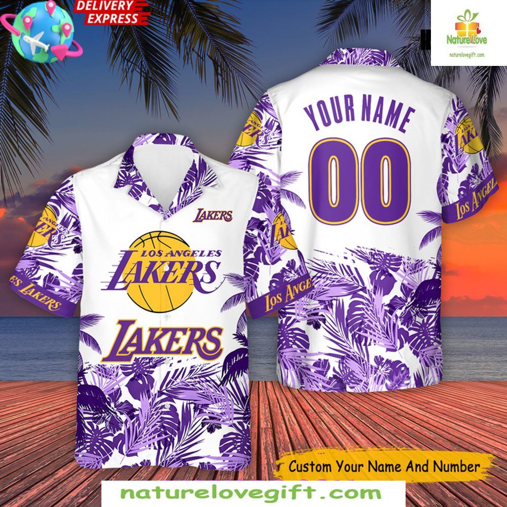 Los Angeles Lakers NBA Champions Hawaiian - Adult & Kids T-Shirts, Sweatshirts & Hoodies apparel design preview 1