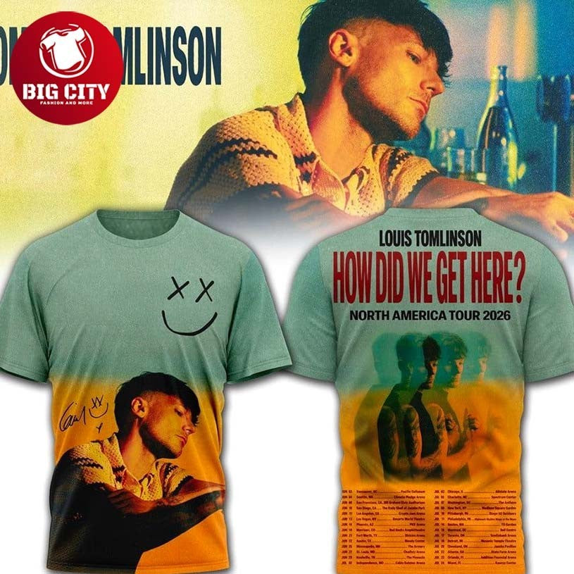 Louis Tomlinson North America Tour 2026 Two Sided - Adult & Kids T-Shirts, Sweatshirts & Hoodies apparel design preview 1