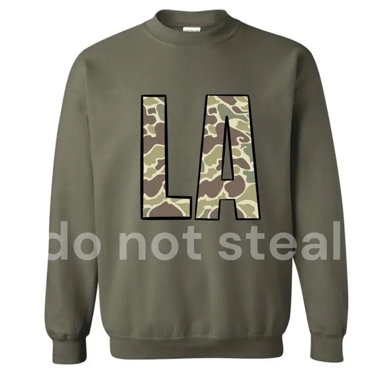 Louisiana LA Old Camo - Adult & Kids T-Shirts, Sweatshirts & Hoodies apparel design preview 1