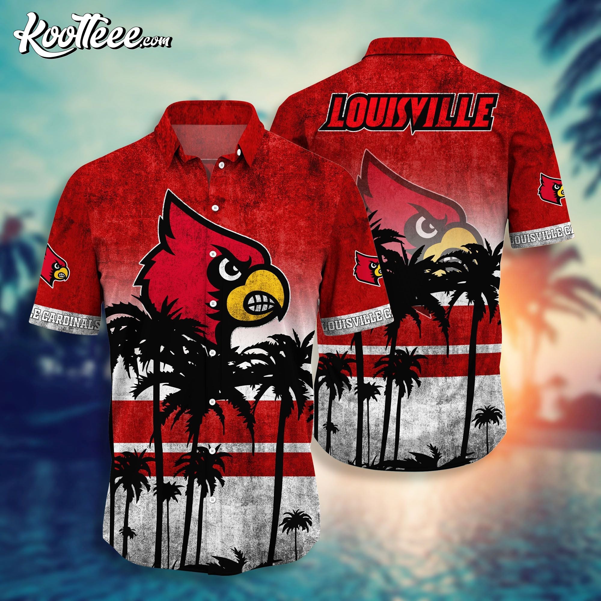 Louisville Cardinals NCAA Hawaiian - Adult & Kids T-Shirts, Sweatshirts & Hoodies apparel design preview 1