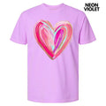 Love Brushstroke Heart Comfort Colors - Adult & Kids T-Shirts, Sweatshirts & Hoodies apparel design preview 1