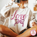 Love Embroidery Varsity Sequin Coquette Bow Not - Adult & Kids T-Shirts, Sweatshirts & Hoodies apparel design preview 1