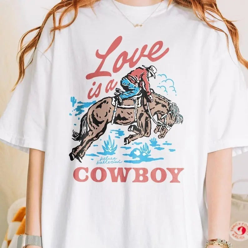 Love Is Cowboy Kelsea Ballerini Rodeo Vintage Western - Adult & Kids T-Shirts, Sweatshirts & Hoodies apparel design preview 1