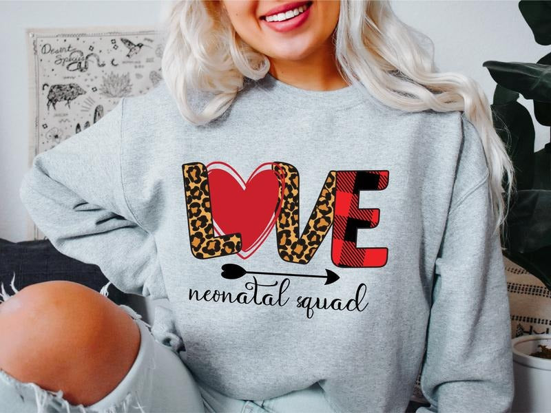 Love Neonatal Squad Labor Delivery Nurse Matching - Adult & Kids T-Shirts, Sweatshirts & Hoodies apparel design preview 1