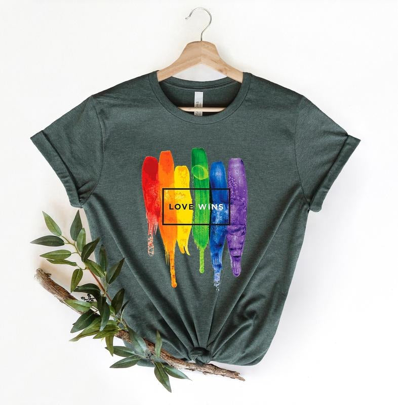 Love Wins LGBTQ+ Is Shirtpride Rainbow LGBT Pride - Adult & Kids T-Shirts, Sweatshirts & Hoodies apparel design preview 1