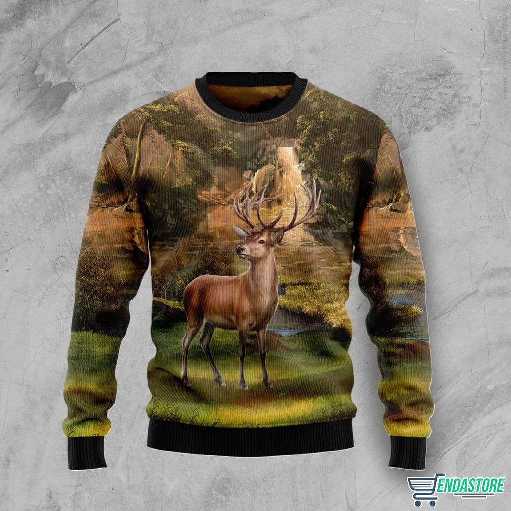 Lovely Deer 3D Ugly Christmas Sweater - Holiday Gift product image