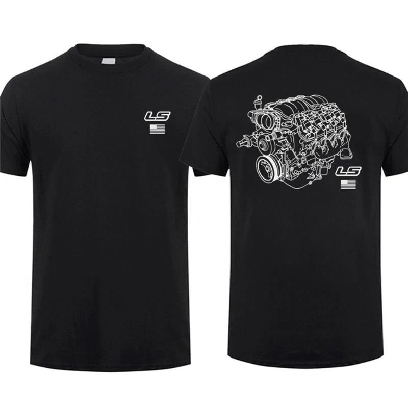 Ls Engines Chevy Racing Menswear Top Car Parts Short - Adult & Kids T-Shirts, Sweatshirts & Hoodies apparel design preview 1