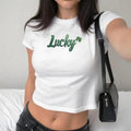 Lucky Baby Shamrock Green Y2k Sparkly Letters St. - Adult & Kids T-Shirts, Sweatshirts & Hoodies apparel design preview 1