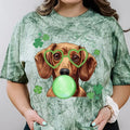 Lucky Dog Tan Short Haired Dachshund Relaxed Fit - Adult & Kids T-Shirts, Sweatshirts & Hoodies apparel design preview 1