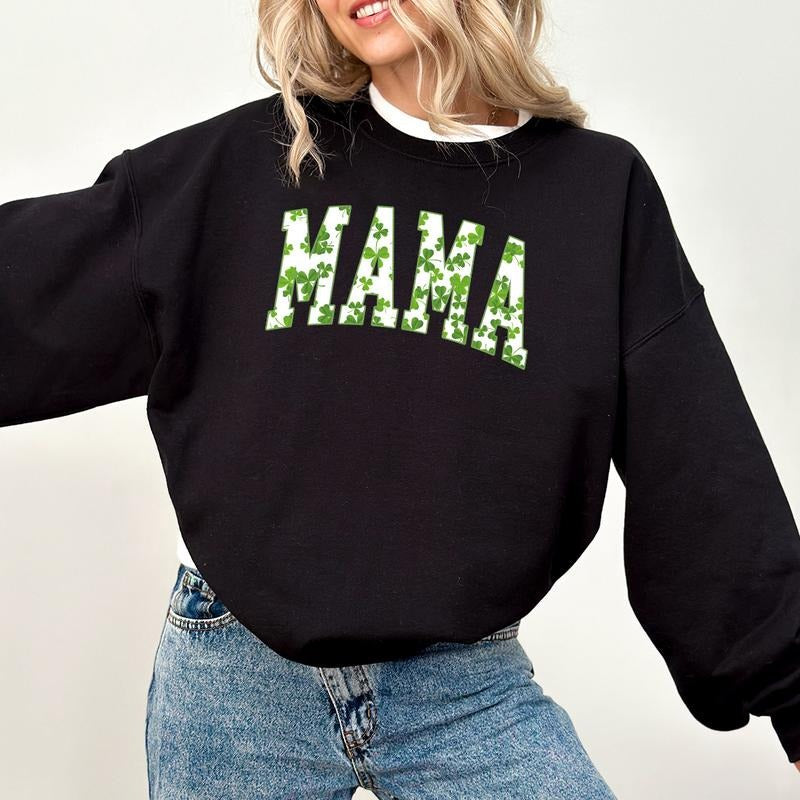 Lucky Mama St Patricks Day Clover Saint Mom - Adult & Kids T-Shirts, Sweatshirts & Hoodies apparel design preview 1