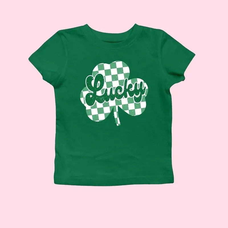 Lucky Shamrock Baby St Patrick'S Day Clover Y2K - Adult & Kids T-Shirts, Sweatshirts & Hoodies apparel design preview 1