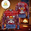 Luffy Dressrosa Arc One Piece Ugly Christmas Sweater - Holiday Gift product image