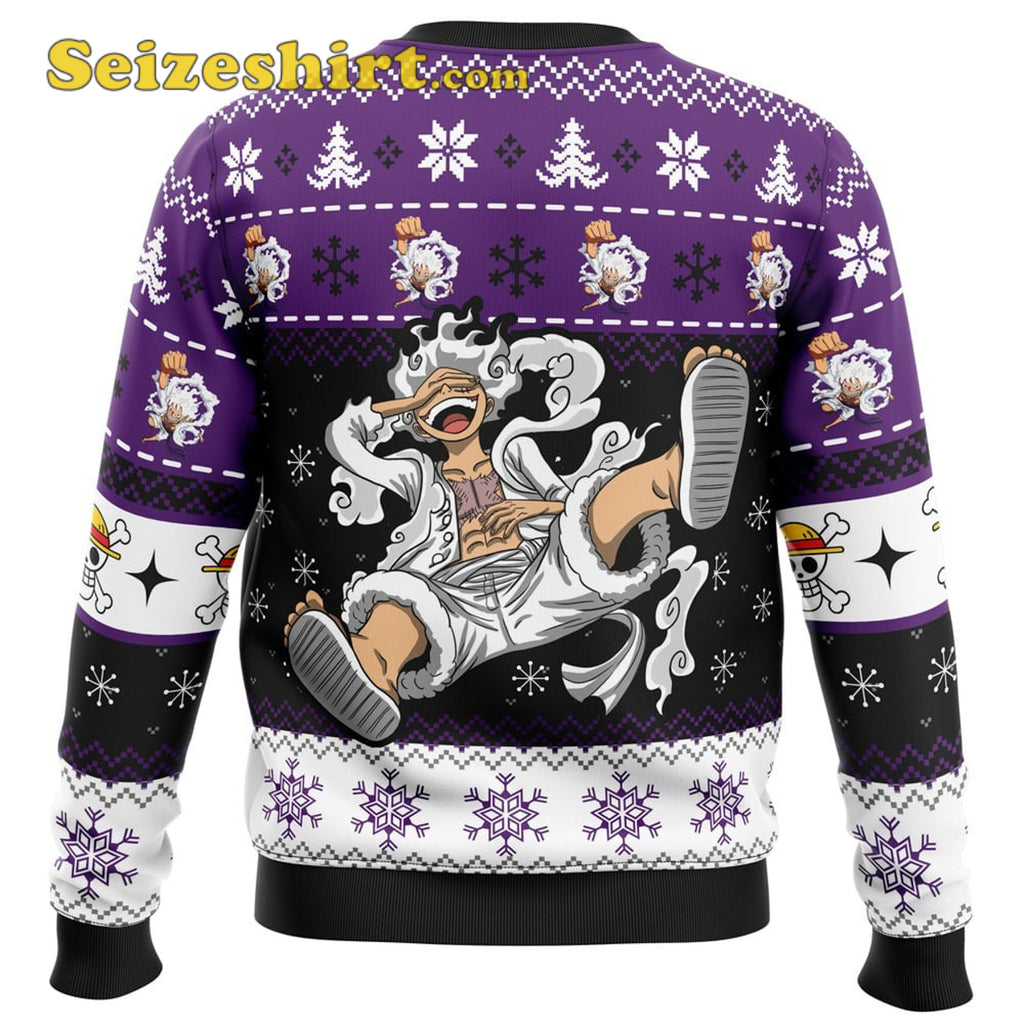 Luffy Gear 5 Sun God Nika One Piece Boys Christmas Sweater - Holiday Gift product image 2