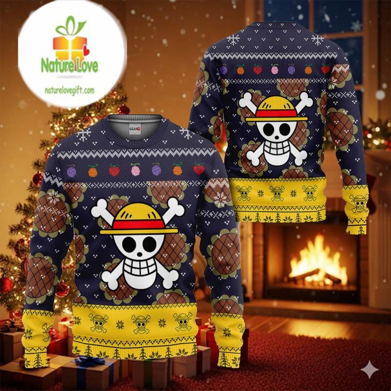 Luffy Wano Arc One Piece Ugly Christmas Sweater - Holiday Gift product image
