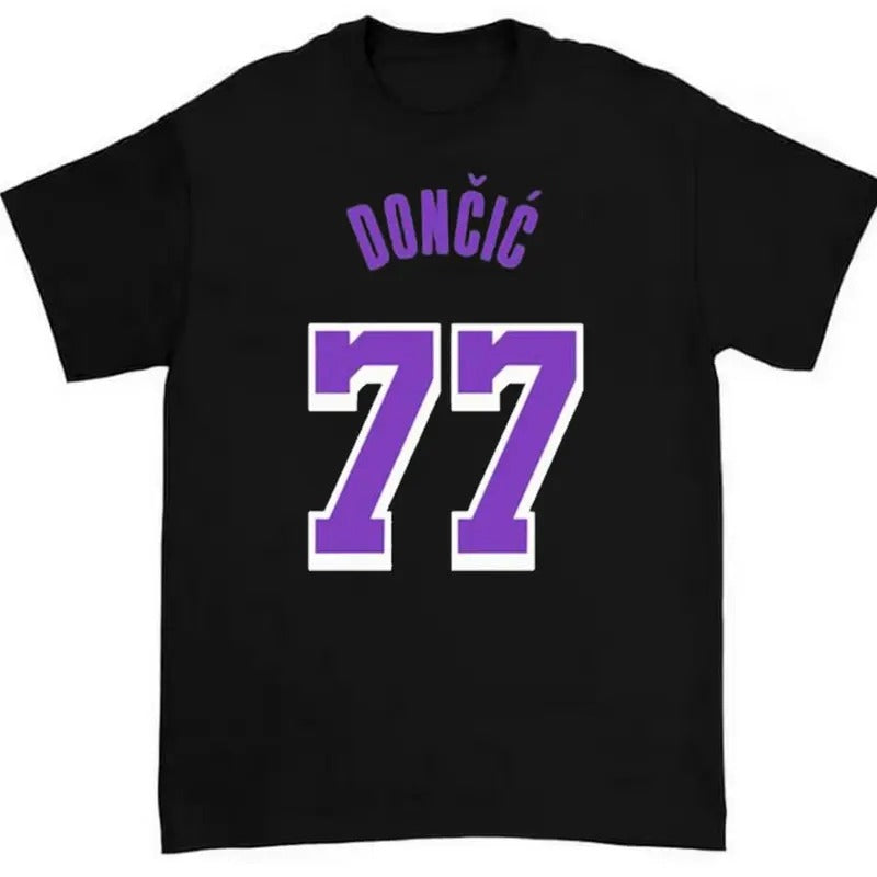 Luka Dooncic 77 Los Angeles Number Name - Adult & Kids T-Shirts, Sweatshirts & Hoodies apparel design preview 1