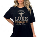 Luke Combs Est 1990 Concert Western Bullhead Tour - Adult & Kids T-Shirts, Sweatshirts & Hoodies apparel design preview 1