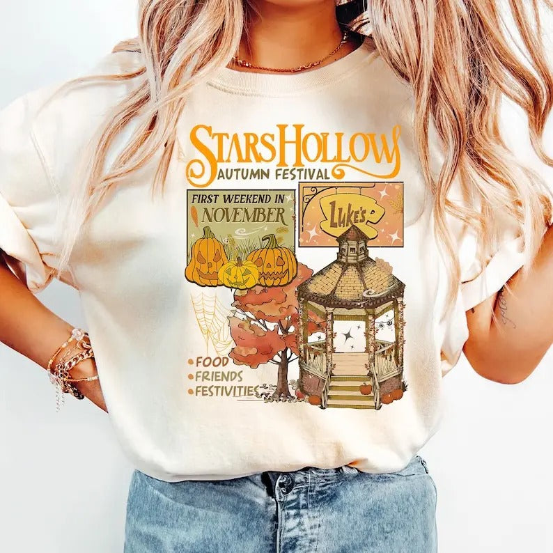 Luke'S Stars Hollows Autumn Festival Hollow First - Adult & Kids T-Shirts, Sweatshirts & Hoodies apparel design preview 1