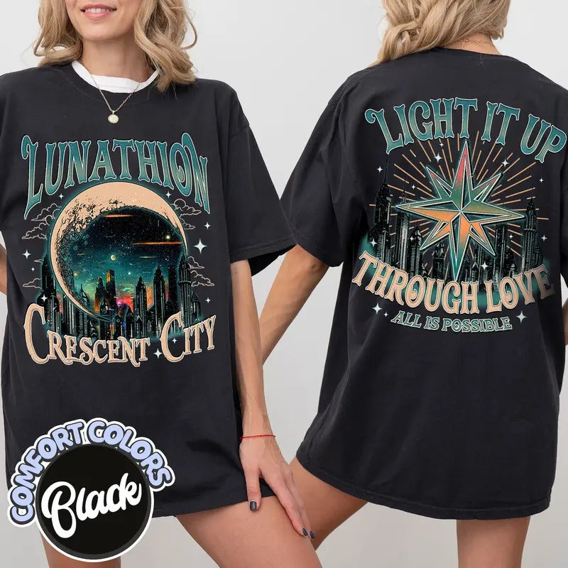 Lunathi0n Crescent City Through Love All Is Possible - Adult & Kids T-Shirts, Sweatshirts & Hoodies apparel design preview 1