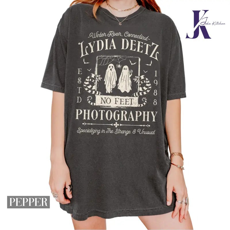 Lydia Deetz Photography Beetlejuice Halloween Spooky - Adult & Kids T-Shirts, Sweatshirts & Hoodies apparel design preview 1