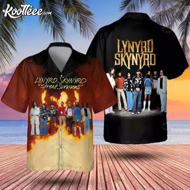 Lynyrd Skynyrd Rock Band Street Survivors Hawaiian - Adult & Kids T-Shirts, Sweatshirts & Hoodies apparel design preview 1