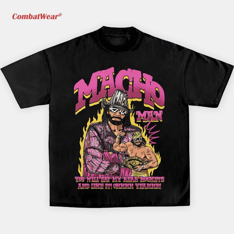 MACHO MAN Wrestling 2025 Wrestler Sports Vintage - Adult & Kids T-Shirts, Sweatshirts & Hoodies apparel design preview 1