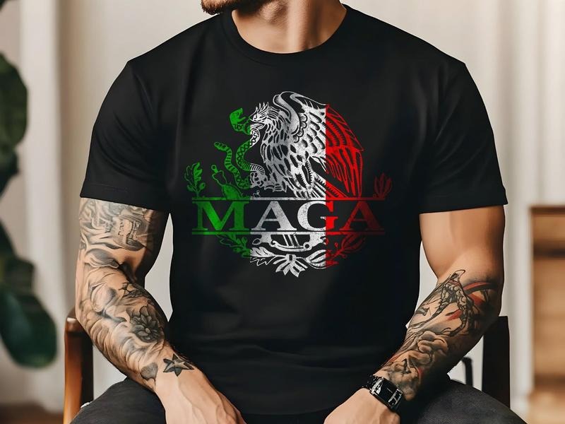 MAGA Mexican Eagle Anti Trump Mexicans Ain'T Going - Adult & Kids T-Shirts, Sweatshirts & Hoodies apparel design preview 1