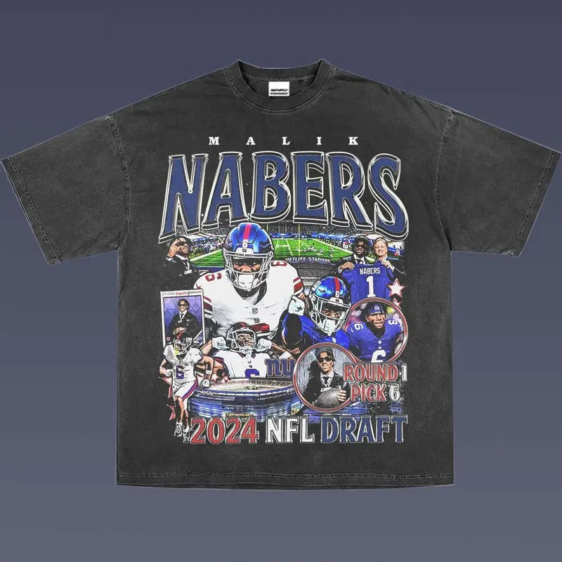 MALIK NABERS 1.0 VINTAGE AMERICAN FOOTBALL FAN - Adult & Kids T-Shirts, Sweatshirts & Hoodies apparel design preview 1