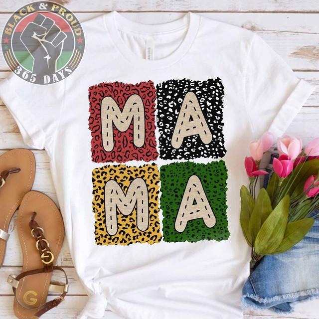 MAMA Black Mom Girl Magic GiftMAMA - Adult & Kids T-Shirts, Sweatshirts & Hoodies apparel design preview 1