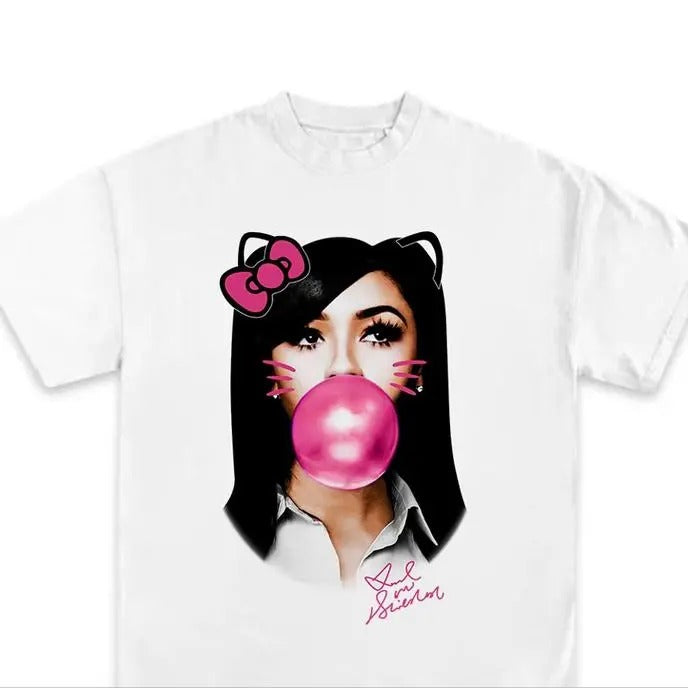 MARIAH SCIENTIST Pink Kitty Bubble Gum Vintage Cotton - Adult & Kids T-Shirts, Sweatshirts & Hoodies apparel design preview 1