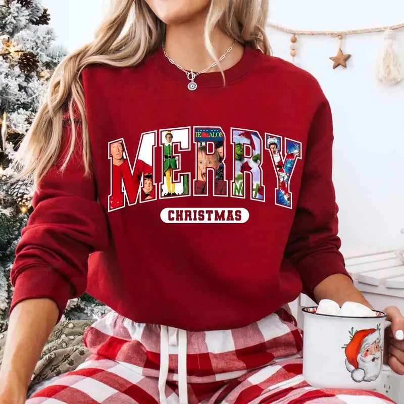 MERRY 90s Movies Lovers - Adult & Kids T-Shirts, Sweatshirts & Hoodies apparel design preview 1