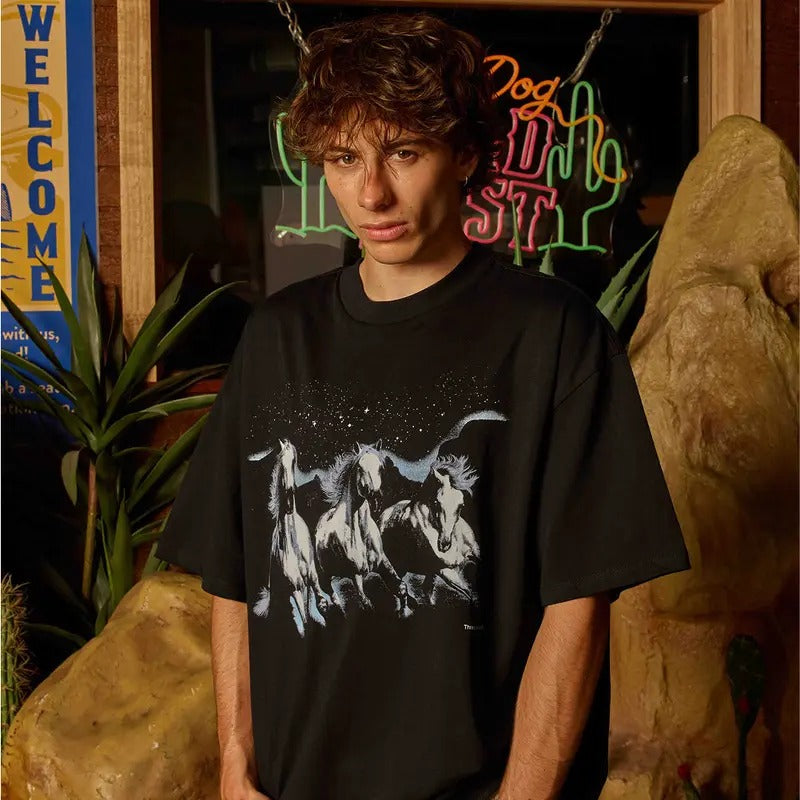 MIDNIGHT RIDER Summer Cotton Menswear S 3XL Soft Top - Adult & Kids T-Shirts, Sweatshirts & Hoodies apparel design preview 1
