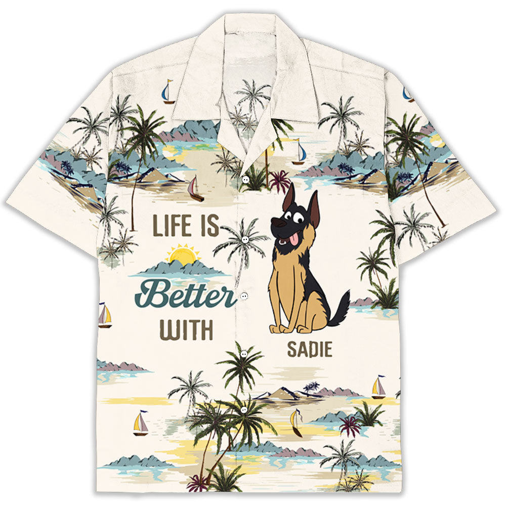 Better Life With Pet Personalized Custom Hawaiian - Adult & Kids T-Shirts, Sweatshirts & Hoodies apparel design preview 1