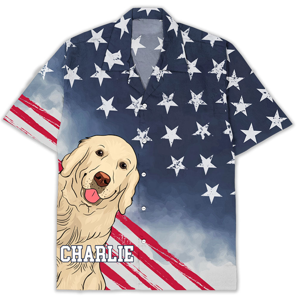 Dog American Flag Personalized Custom Hawaiian - Adult & Kids T-Shirts, Sweatshirts & Hoodies apparel design preview 1