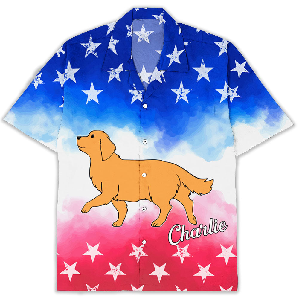 Red White Blue Dog Personalized Custom Hawaiian - Adult & Kids T-Shirts, Sweatshirts & Hoodies apparel design preview 1