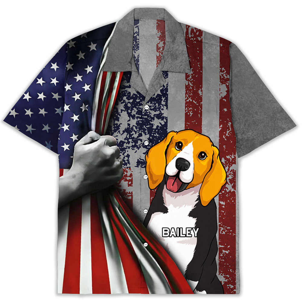 American Proud Dog Personalized Custom Hawaiian - Adult & Kids T-Shirts, Sweatshirts & Hoodies apparel design preview 1