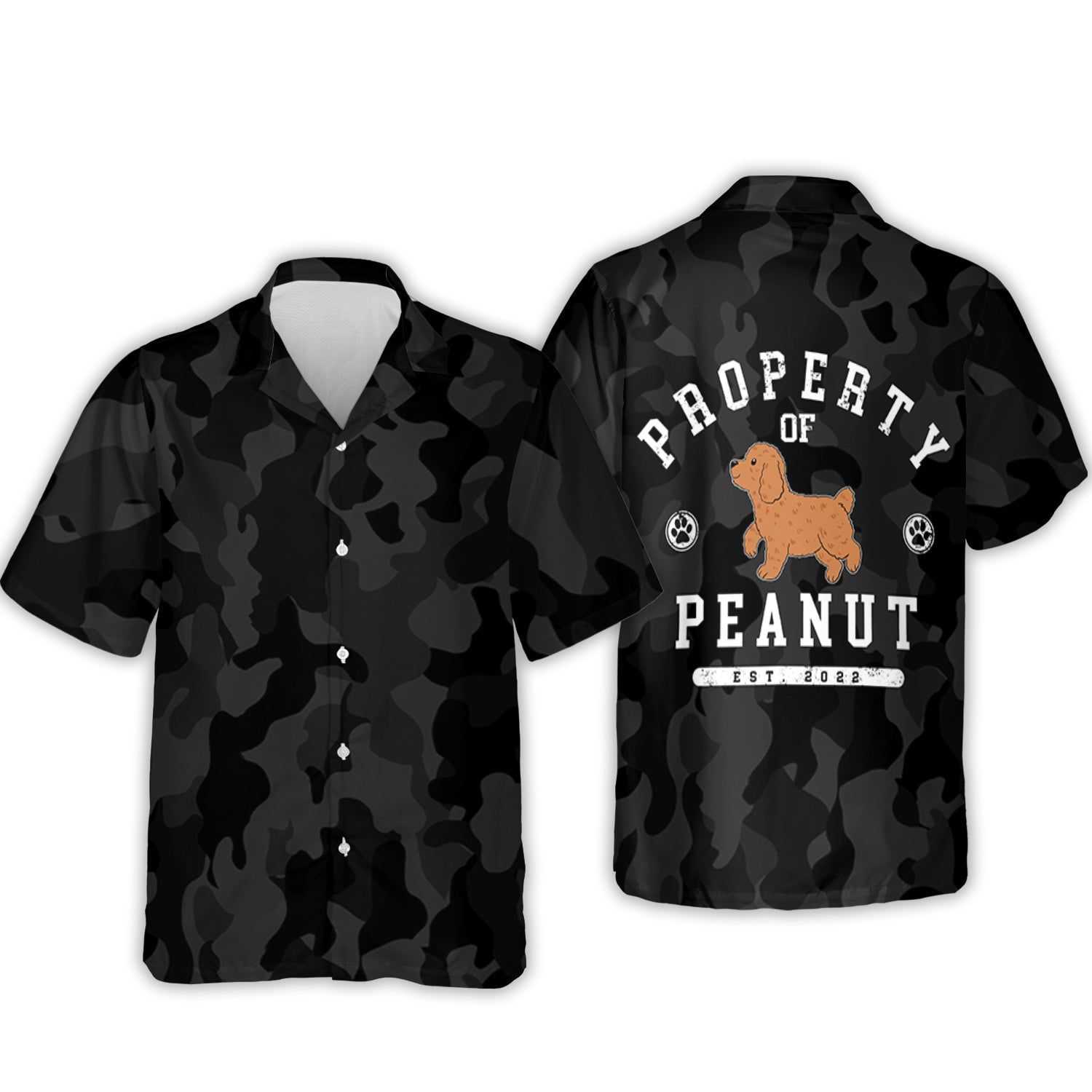 Dog Property Camouflage Personalized Custom Hawaiian - Adult & Kids T-Shirts, Sweatshirts & Hoodies apparel design preview 1