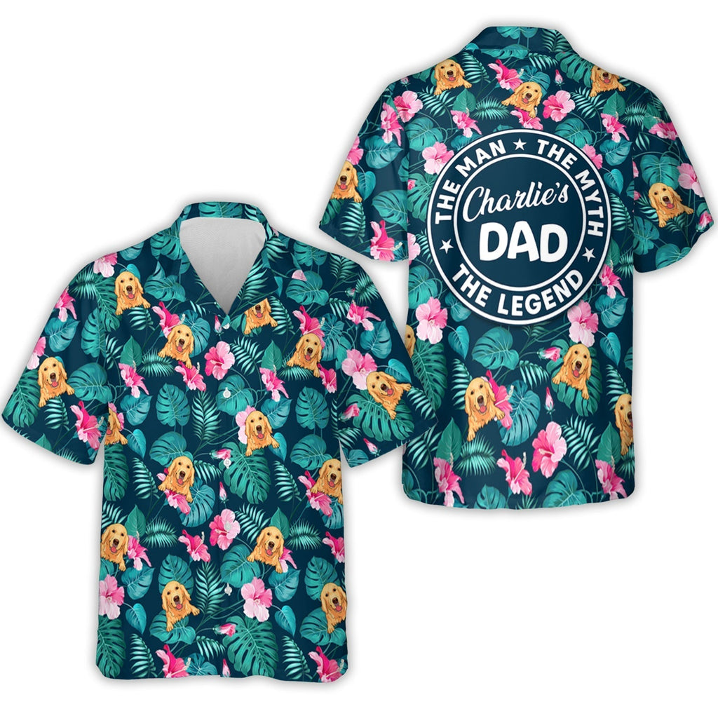 Dog Dad Legend Personalized Custom Hawaiian - Adult & Kids T-Shirts, Sweatshirts & Hoodies apparel design preview 1