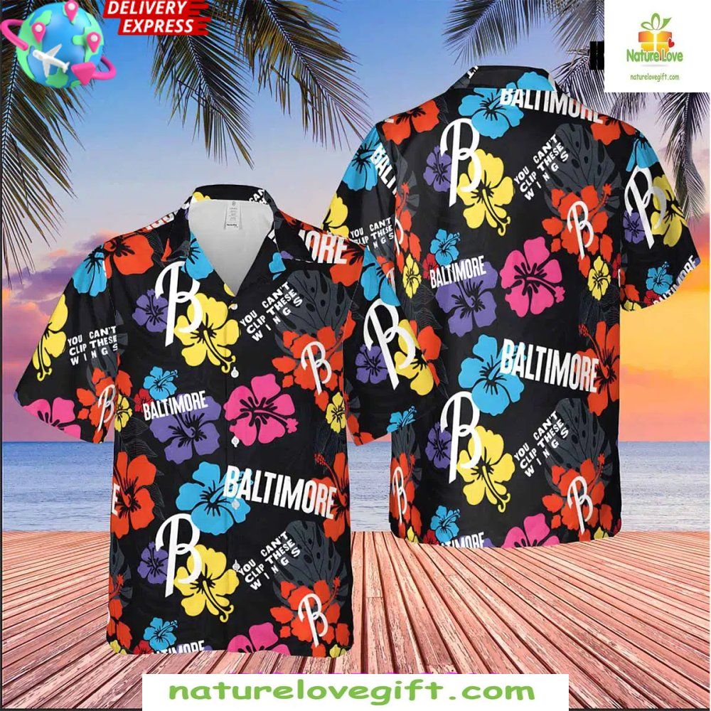 Baltimore Orioles City Connect Hawaiian MLB Fan Gear - Adult & Kids T-Shirts, Sweatshirts & Hoodies apparel design preview 1