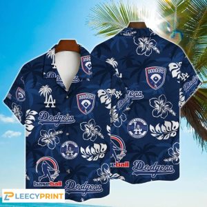 MLB Baseball Tropical Floral 2024 LA Dodgers Hawaiian - Adult & Kids T-Shirts, Sweatshirts & Hoodies apparel design preview 1