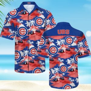 MLB Chicago Cubs Hawaiian Palm Islands Beach Vacation - Adult & Kids T-Shirts, Sweatshirts & Hoodies apparel design preview 1