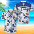 MLB Chicago Cubs Summer Blue Flora Trendy Hawaiian - Adult & Kids T-Shirts, Sweatshirts & Hoodies apparel design preview 1