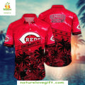 Cincinnati Reds Hawaiian Sunset Palms Tropical - Adult & Kids T-Shirts, Sweatshirts & Hoodies apparel design preview 1