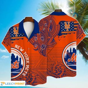 MLB Mets Hawaiian Major League Baseball 3D Print - Adult & Kids T-Shirts, Sweatshirts & Hoodies apparel design preview 1